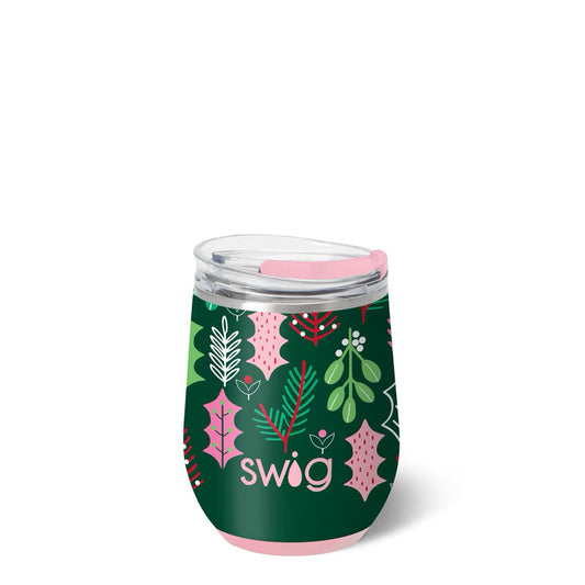 Merry Mistletoe Stemless Wine Cup 12oz