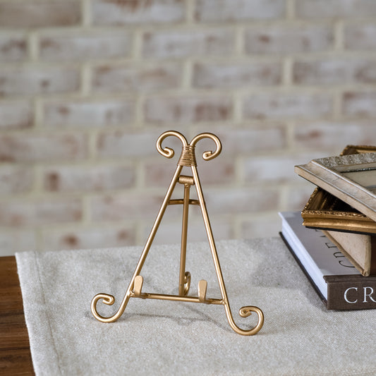 7" Gold Triangle Back Easel