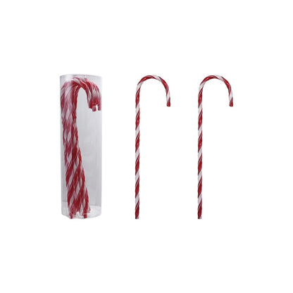 Plastic Candy Cane Drink Stirrers with Stripes, Set of 10 (2 Sizes Available)