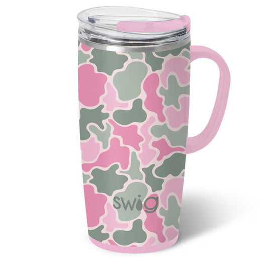 Blushing Camo Travel Mug 22oz