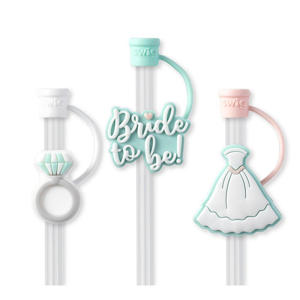 Bride To Be Straw Topper Set