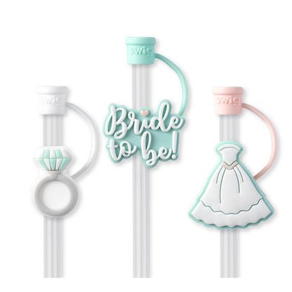 Bride To Be Straw Topper Set