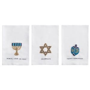 Beaded Hanukkah Towel