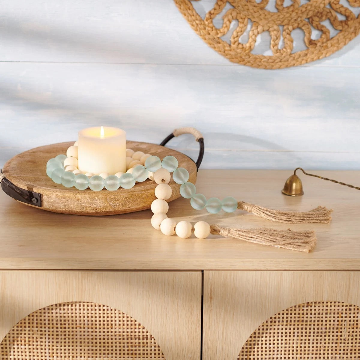 Wood & Sea Glass Garland