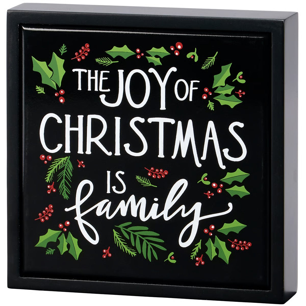 Christmas Is Family Box Sign