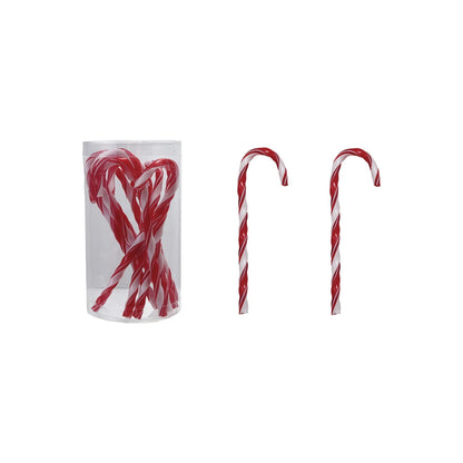 Plastic Candy Cane Drink Stirrers with Stripes, Set of 10 (2 Sizes Available)