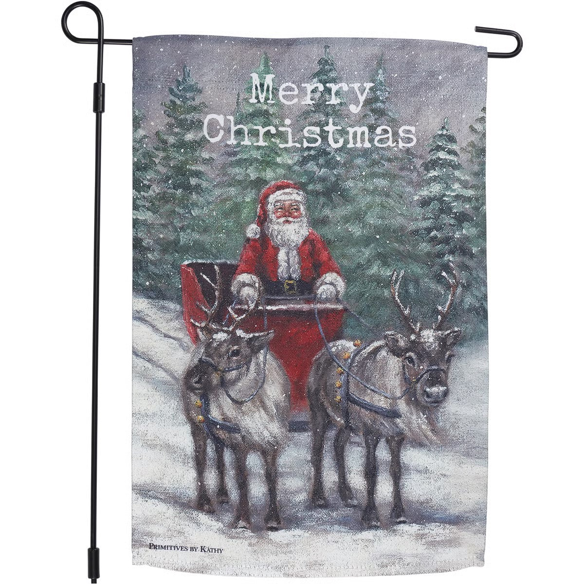 Santa's Sleigh Garden Flag