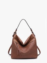 Alaya Slouchy Woven Hobo w/ Zip Closure