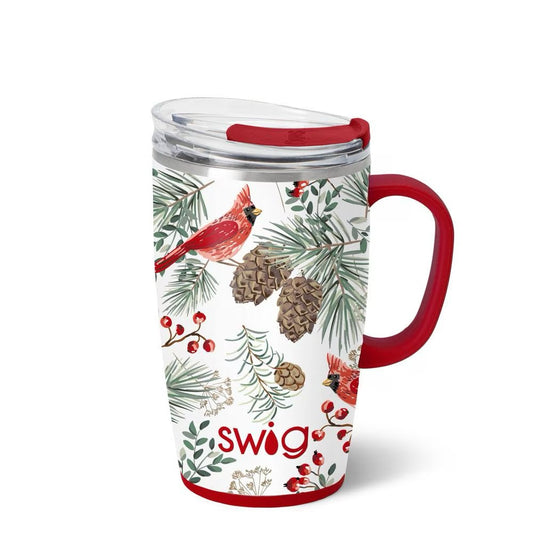Winter Cardinals Travel Mug 18oz