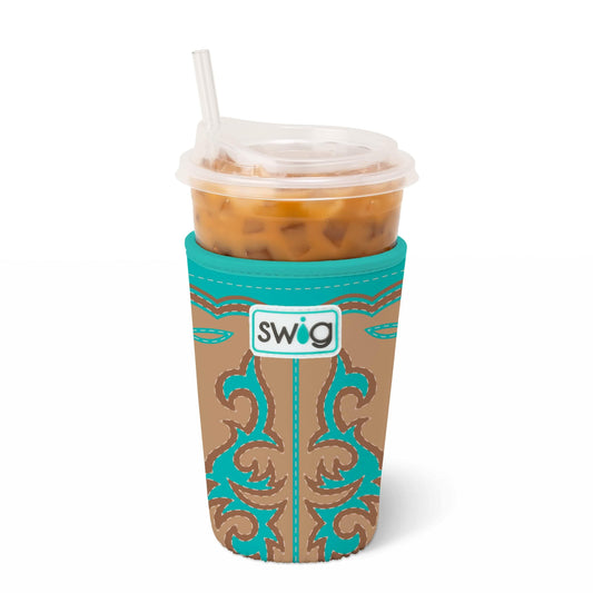 Boot Scootin' Turquoise Iced Cup Coolie (Medium)