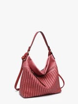 Alaya Slouchy Woven Hobo w/ Zip Closure