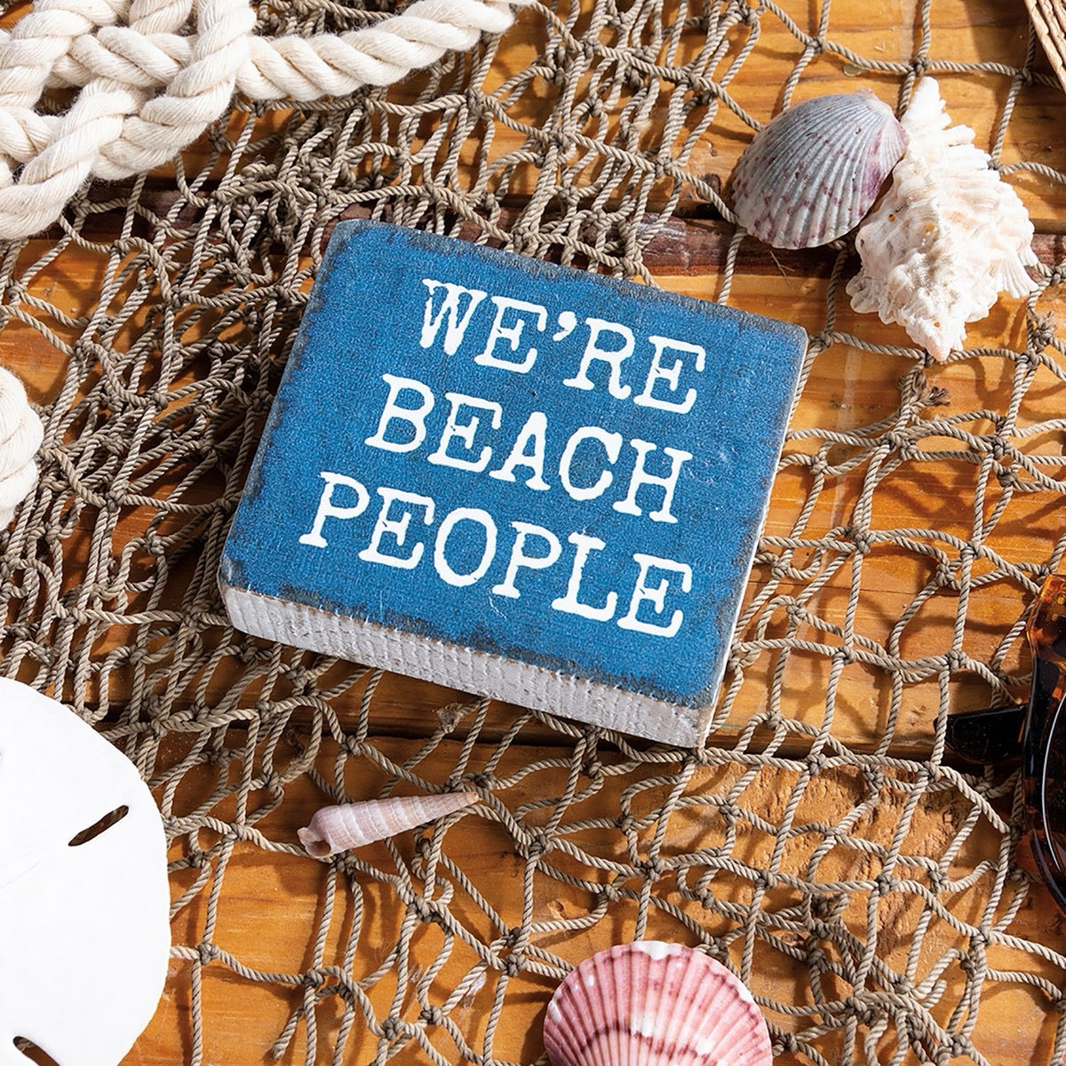 We're Beach People - Block Sign
