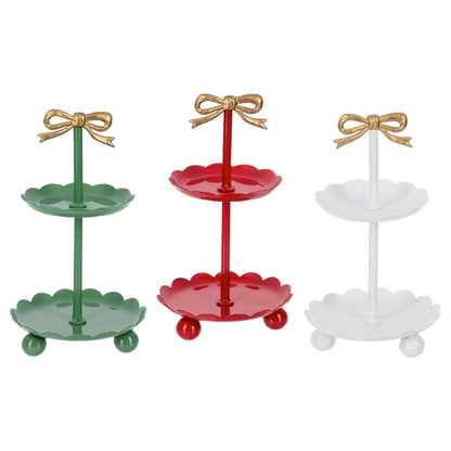 Two-Tier Mini Pedestal Stand with Bow