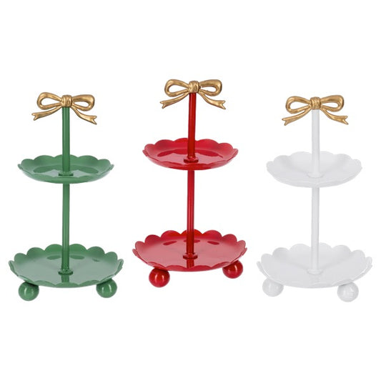 Two-Tier Mini Pedestal Stand with Bow