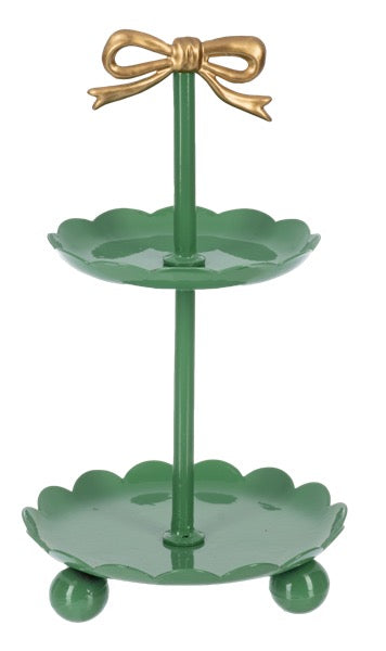 Two-Tier Mini Pedestal Stand with Bow