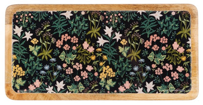 Rectangle Floral Serving Tray