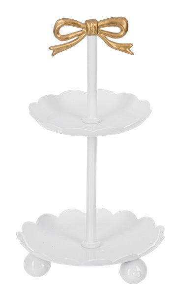 Two-Tier Mini Pedestal Stand with Bow