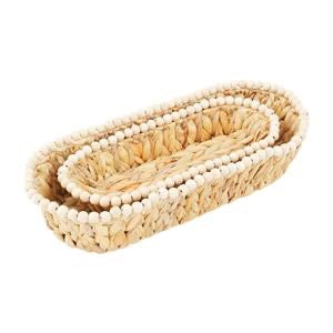 Hyacinth Beaded Bread Basket