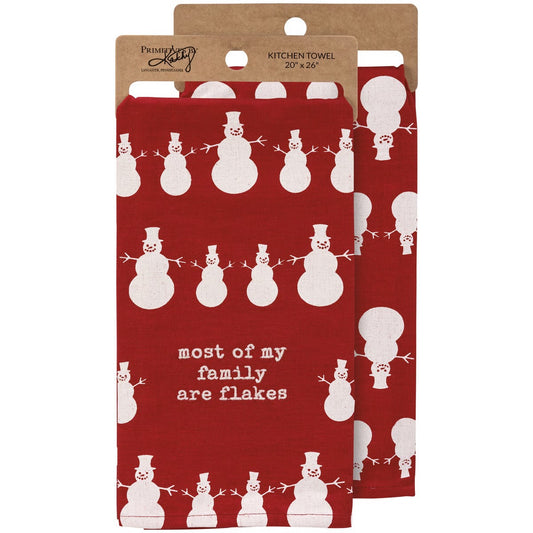 Most Of My Family Are Flakes Kitchen Towel