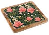 Green Floral Square Serving Tray