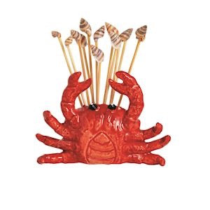 Crab Toothpick Caddy Set