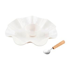 Ruffle Melamine Chip & Dip Set