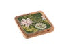 Green Floral Square Serving Tray