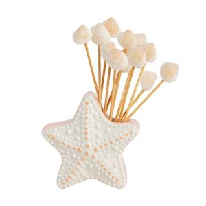 Starfish Toothpick Caddy Set