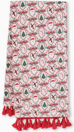 Christmas Cameos Tea Towel