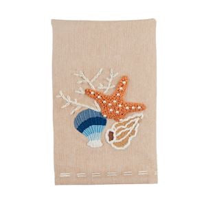 Sea Life Embroidery Towel