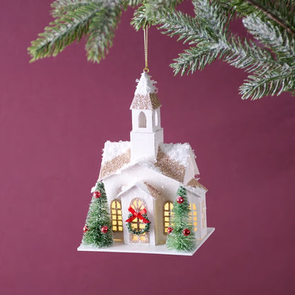Lighted Church Ornament