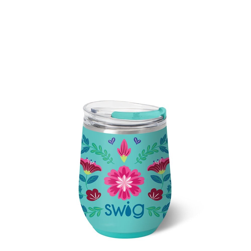 Flora Azul Stemless Wine Cup 12oz