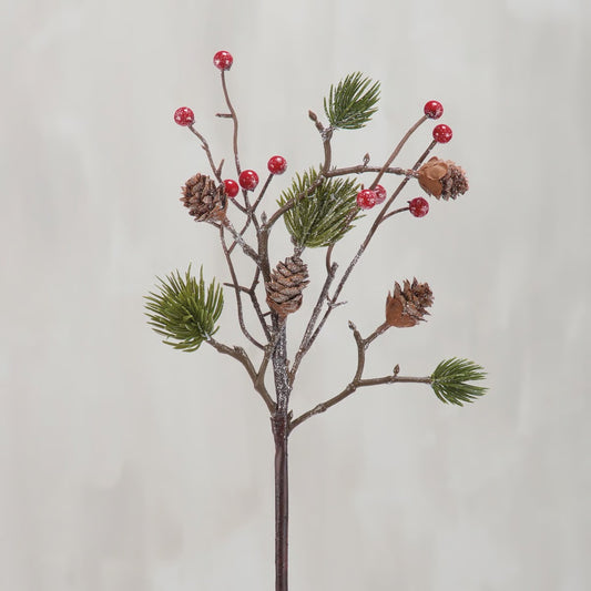 Pine And Berries Floral Pick
