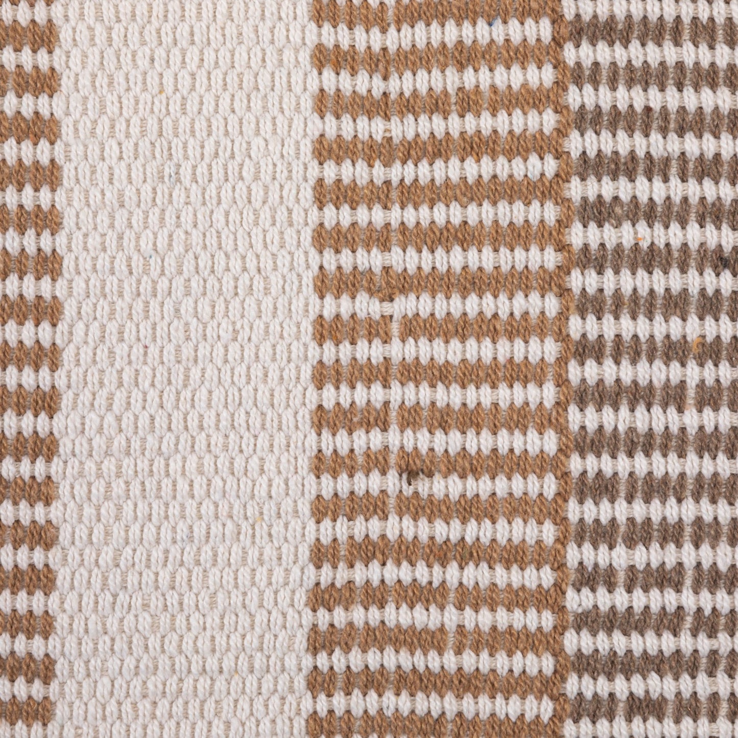 Woven Recycled Cotton Blend Throw with Stripes & Fringe, Neutrals