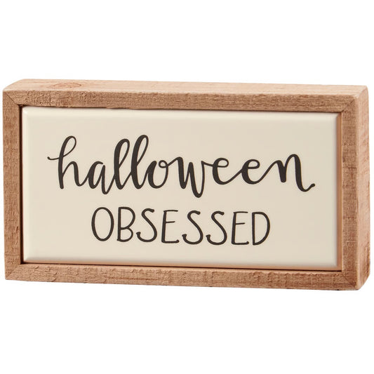 Halloween Obsessed Mini Box Sign