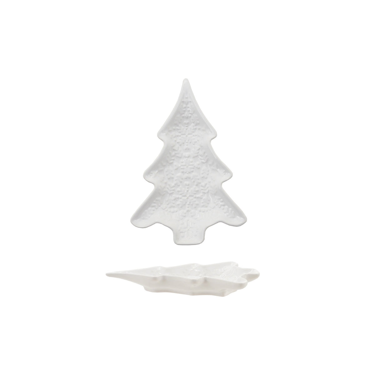 Ceramic Tree Shaped Dish, White