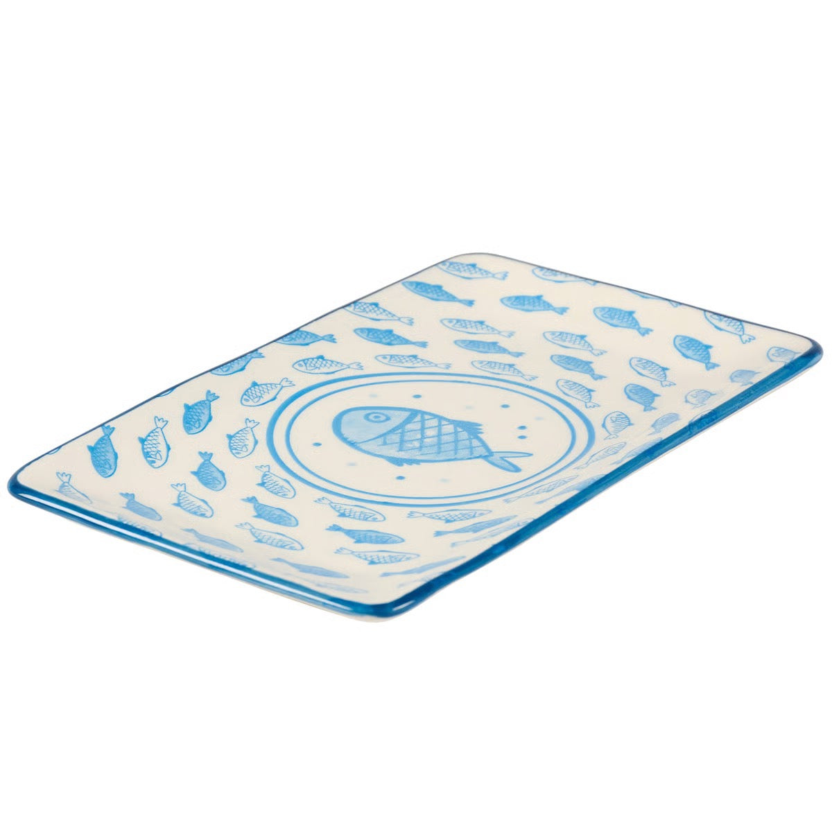 Rectangular Blue Fish Platter