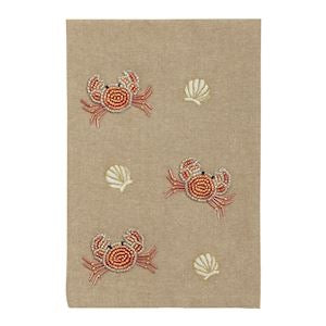 Crab & Shell Beaded Towel