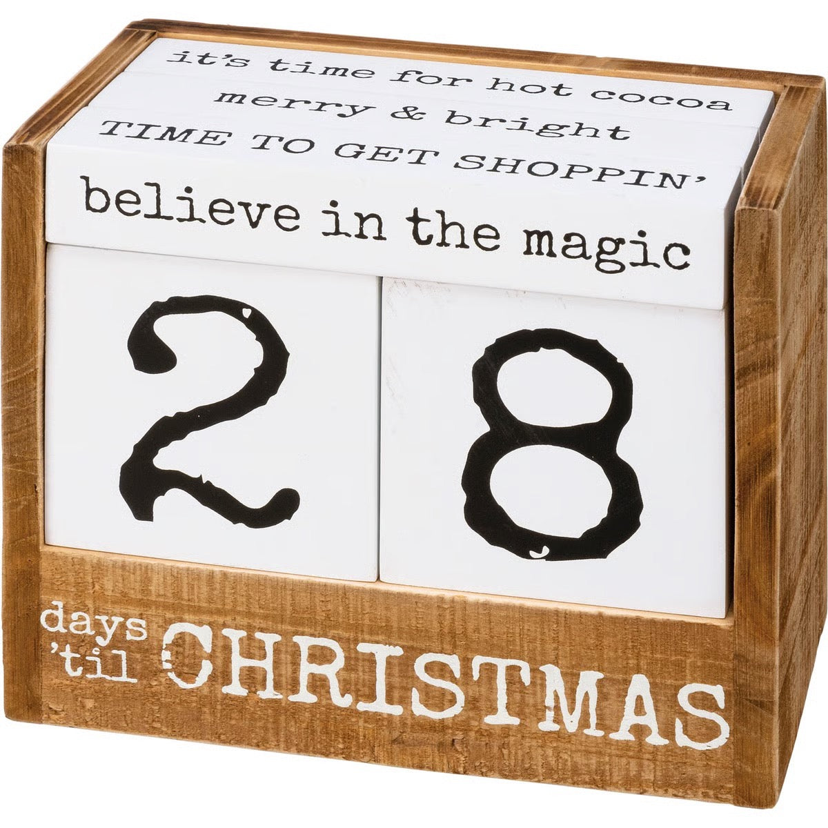 Days 'Til Christmas Block Countdown