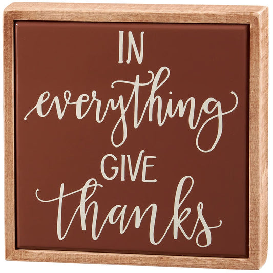 Give Thanks Box Sign