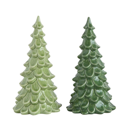 4" Round x 8"H Stoneware Tree, 2 Colors