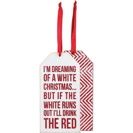 White Christmas Bottle Tag