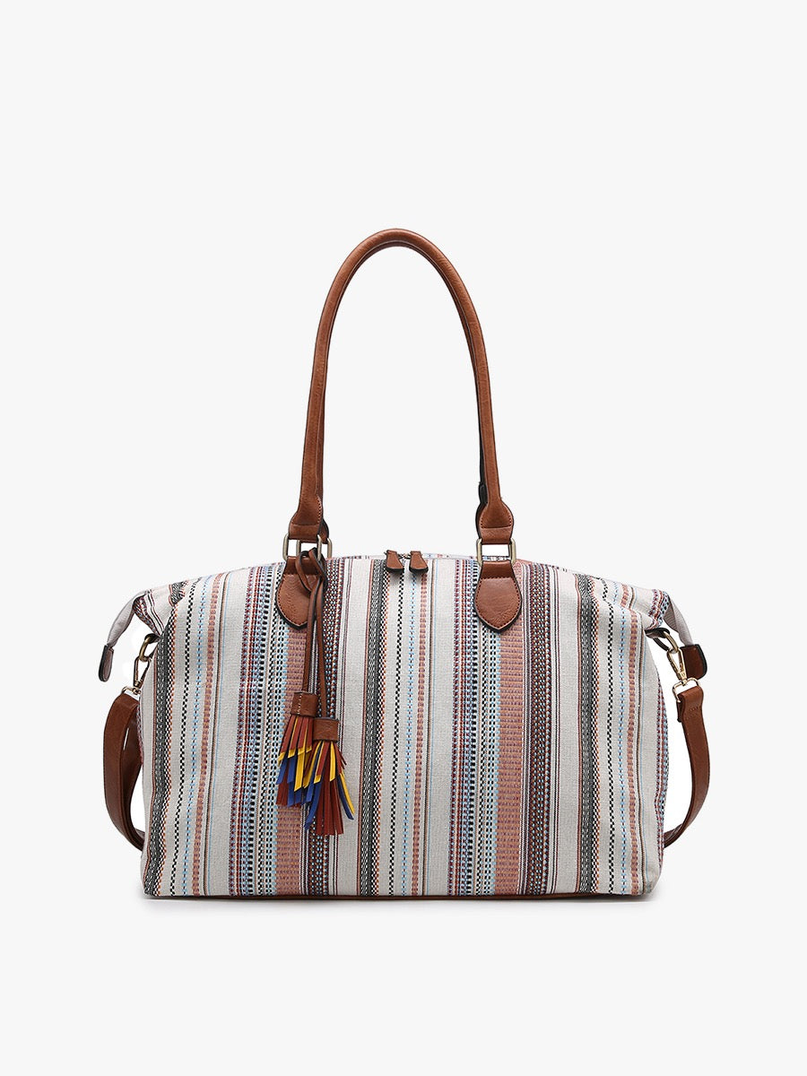 River Printed Duffle/Weekender Bag in Boho Rust