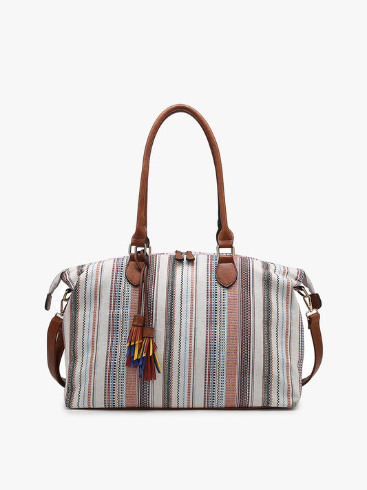 River Printed Duffle/Weekender Bag in Boho Rust