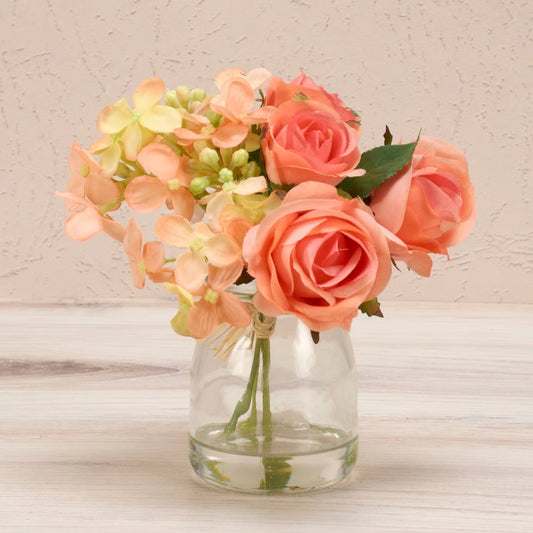 Peach Roses Vase
