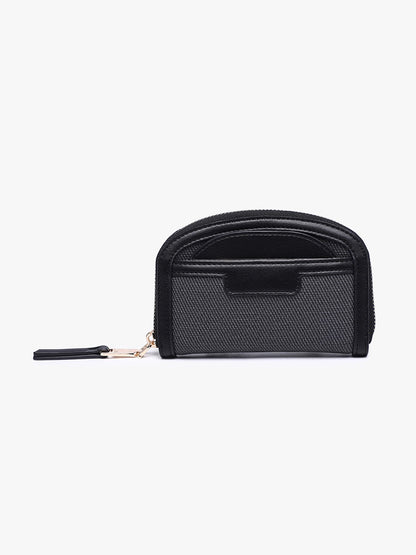 Melanie RFID Faux Canvas Wallet w/ Removable Card Holder