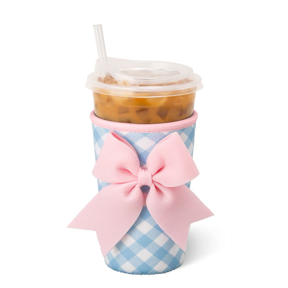 Gingham Iced Cup Coolie (Medium)