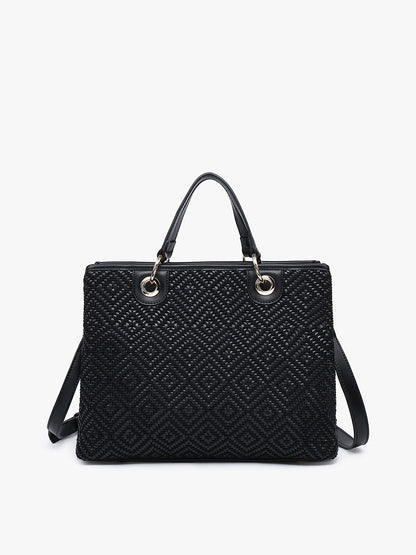 Nancy Diamond Woven Tote by Jen & Co.