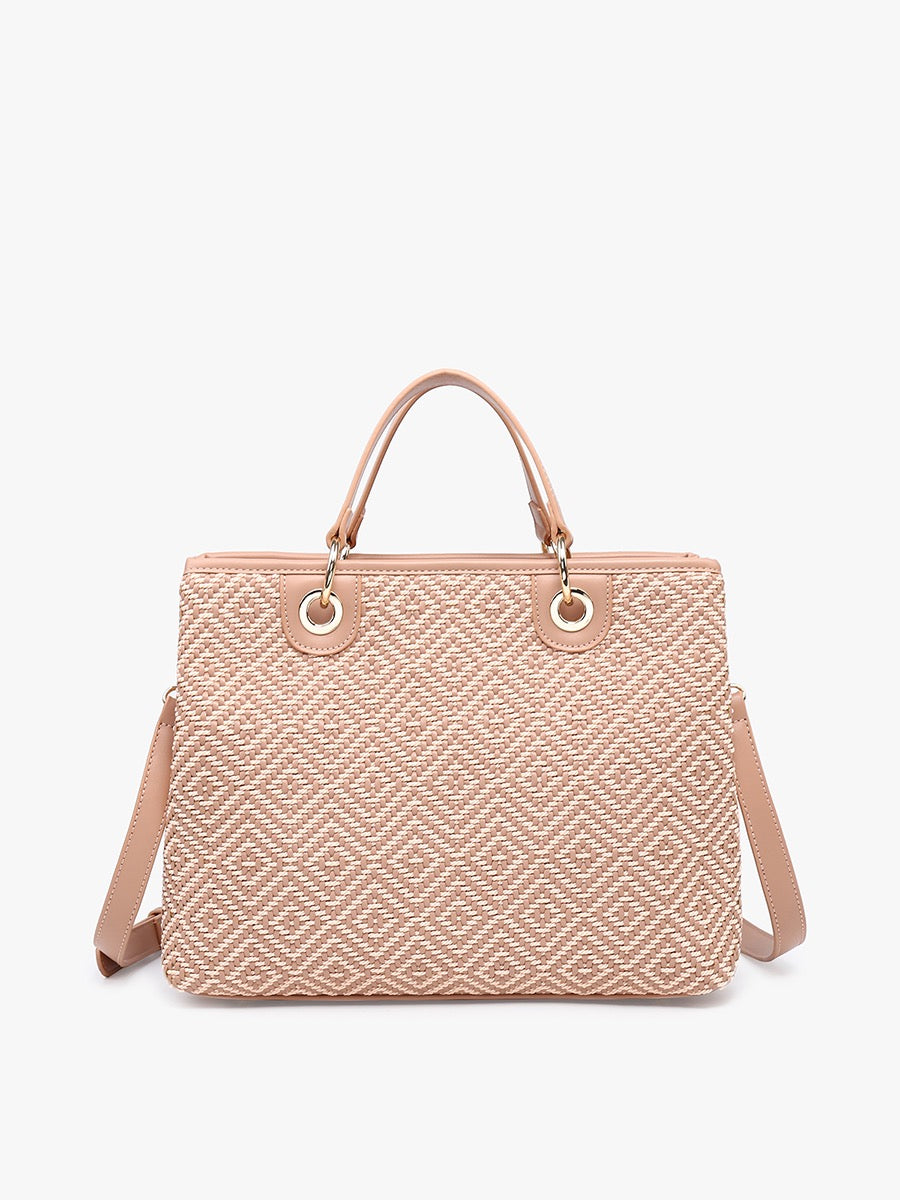 Nancy Diamond Woven Tote by Jen & Co.