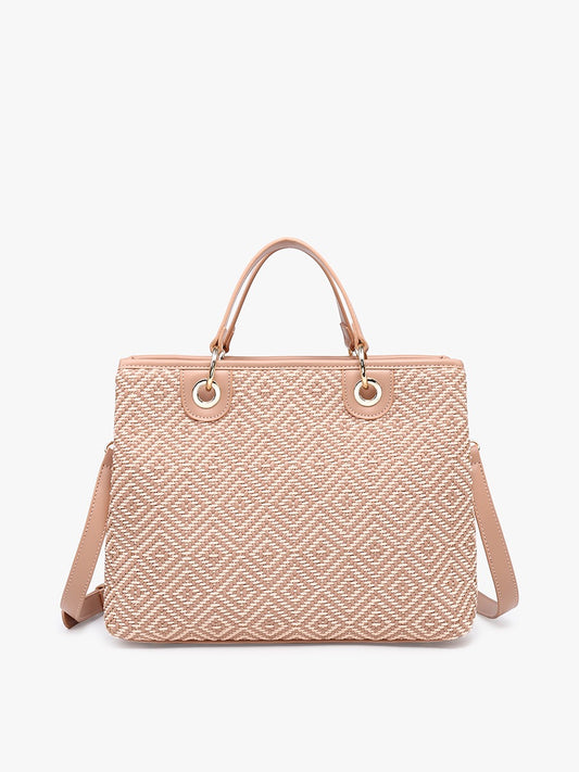 Nancy Diamond Woven Tote by Jen & Co.